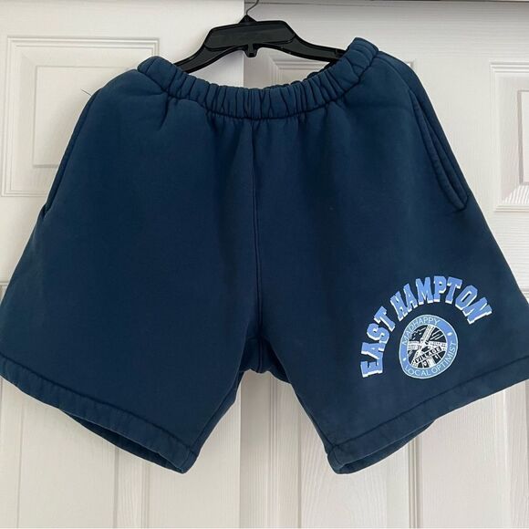 Madhappy Limited Edition East Hampton Unisex Cotton Sweat Shorts Medium Navy - Picture 1 of 4